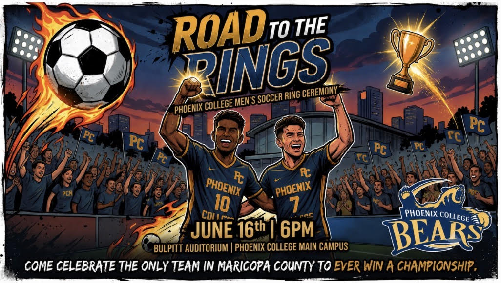 Celebrating the Phoenix College Men's Soccer Team